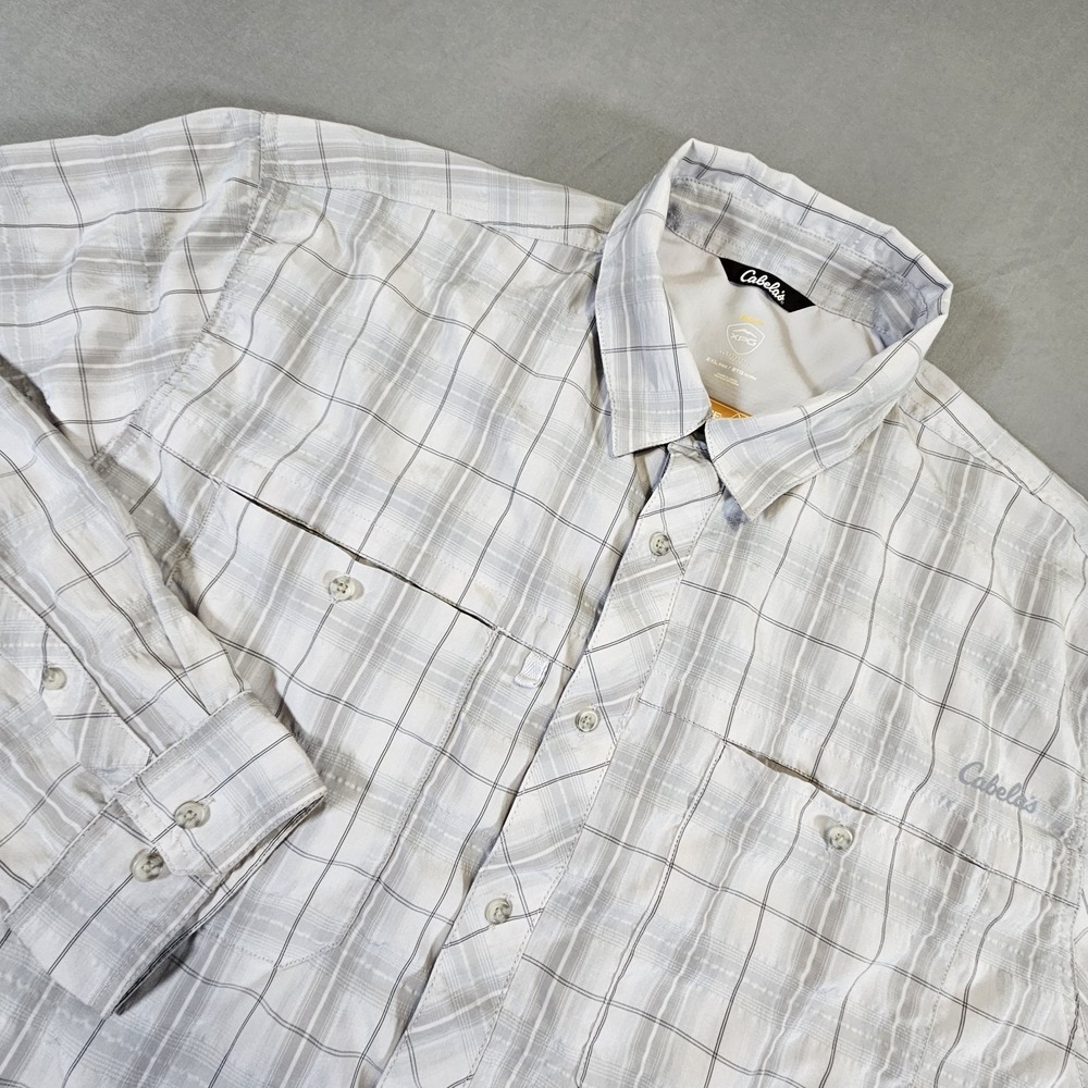 Cabelas XPG Shirt Mens 2XL Grey Outdoor Fishing Hiking XPG Insect Defense - Picture 1 of 15